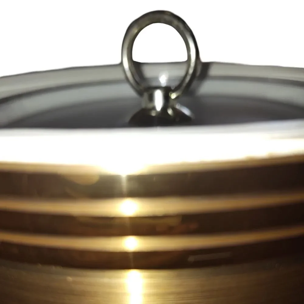 Vintage Gold Wrapped Ice Bucket Barware Made in USA
